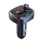 Mp3 Dual Hot Sale 5.0 Car Mp3 Player With Breathing Color Light Dual Usb Qc3.0 Bluetooth Fm Transmitter