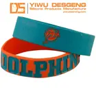 Cheap Bracelet Cheap Hot Wholesale Custom Name Bangles Football Hockey Team Logo Silicone Bracelet Bangles
