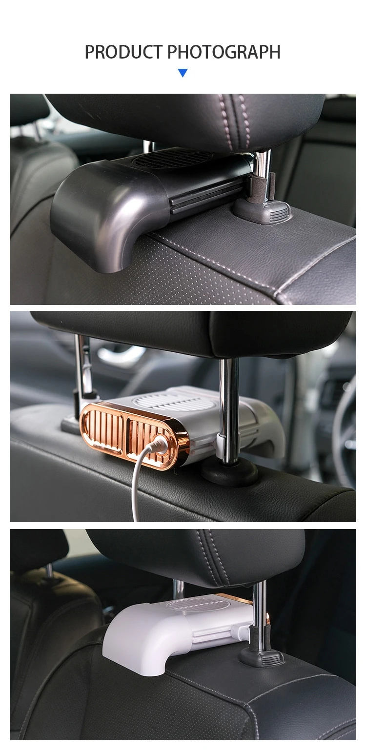 Usb Car Seat Fan, 5V, Plastic - detail 14
