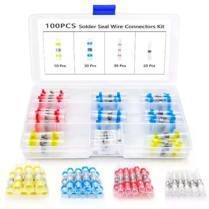 Electrical Insulated Waterproof Automotive Boat Marine Butt Heat Shrink Solder Seal Sleeve Splice Wire Connectors Terminals Kit details