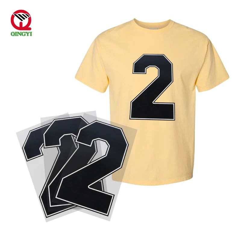 Soccer Iron-on Numbers 3 Line