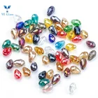 Ab Beads AB Colour Faceted Water Drop Electroplated Crystal Glass Beads For Jewelry Making