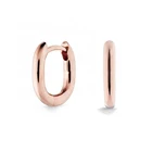 Earring Gemnel Fahshion Jewelry 925 Sterling Silver Vhunky Small U Shape Oval Hoop Earring Plated Real Gold