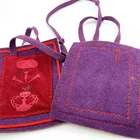 Rosary 4 1/3" Inch Benediction And Protection Purple Catholic Scapular Rope Necklace Rosary