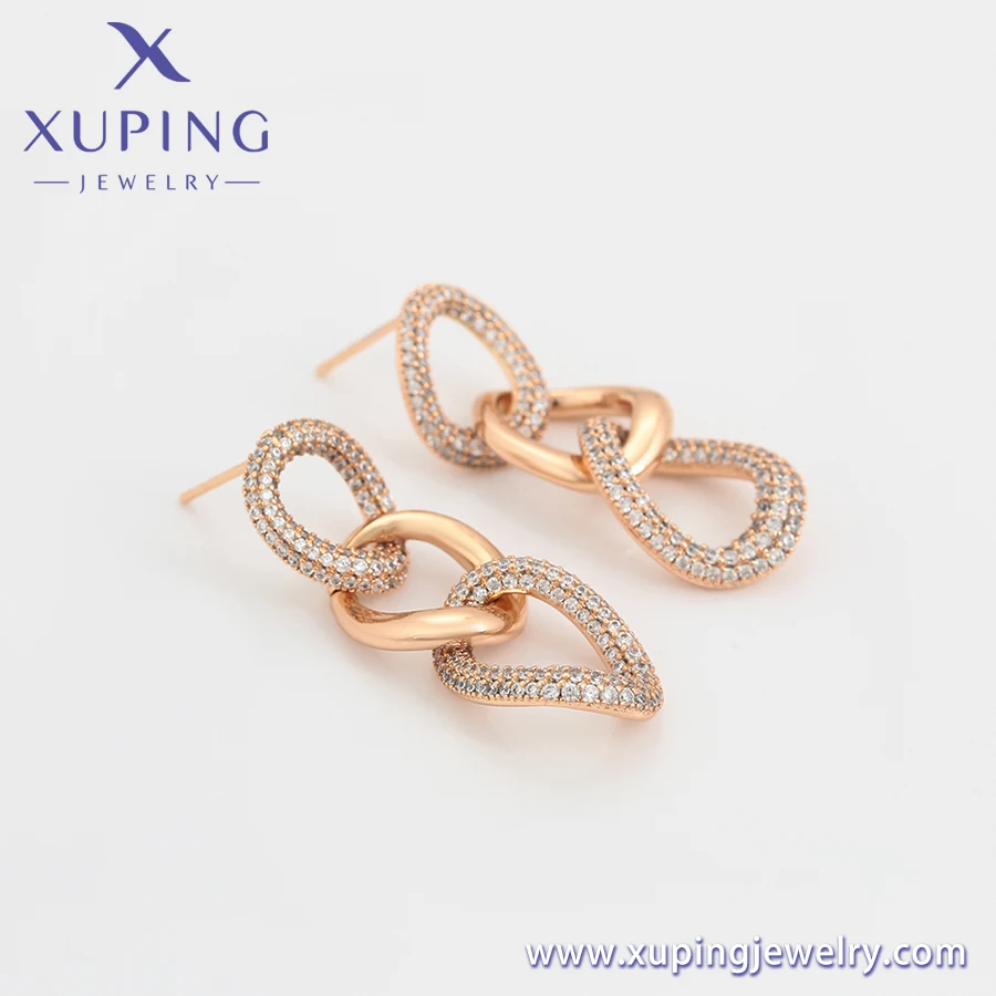 A00900083 xuping Top-ranking products luxurious costume jewelry hip hop boys party 18K gold color Stud earring