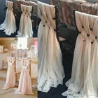 Wedding Chair Covers Wedding Chair Covers Chiffon Organza Chair Sashes For Party Decoration