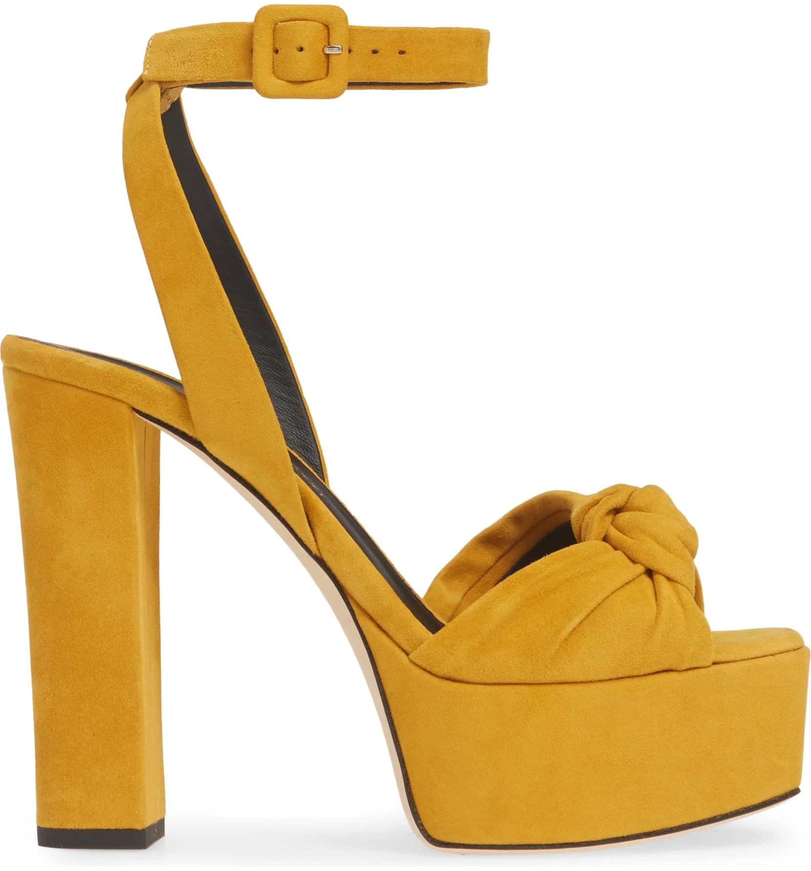 Nuevo Diseño De Jengibre Amarillo Zapatos De Mujer De Plataforma De Gamuza Zapatos De Tacón Alto Tacones De Plataforma Peep-toe Mujer Sandalias - Buy Zapatos De Tacón Alto Plataforma,Zapatos