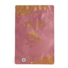Foil Bag 1KG Custom Printed Pink/Brown Zipper Pouch Flat Bottom Aluminium Foil Coffee Bag