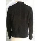 Suede Leather Jacket Suedesuede New Design Zipper Detail Suede Leather Black Soft Quality Jacket