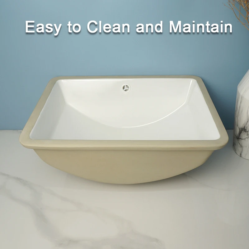 Tarpul 18 Inch Manufacturer Price European Design White Ceramic Undermount Bathroom Wash Basin Sink for Hotel factory