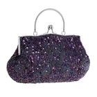 Bag Noble Beaded Sequin Flower Dinner Purse Large Handbag Evening Bag Lady's Handbag