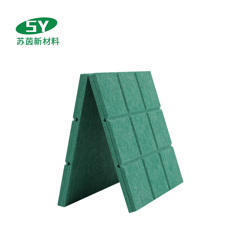 Polyester fiber sound-absorbing board V-groove office meeting room recording studio wall sound insulation decorative board