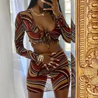Women's Fashion Casual Bodycon Sleeve With Shorts Set 2 Piece Women Clothing Set