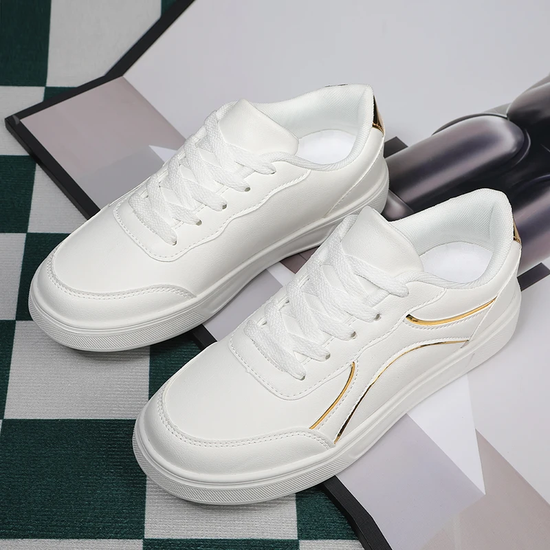 Hot Selling Women's EVA Skate Shoes Sporty Lace-Up Sneakers Easy-Matching Walking Anti-Slippery Running Shoes