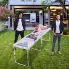 Folding Foldable Beerpong Table 8 Feet Portable Folding Led Beer Pong Table With Cup Holes