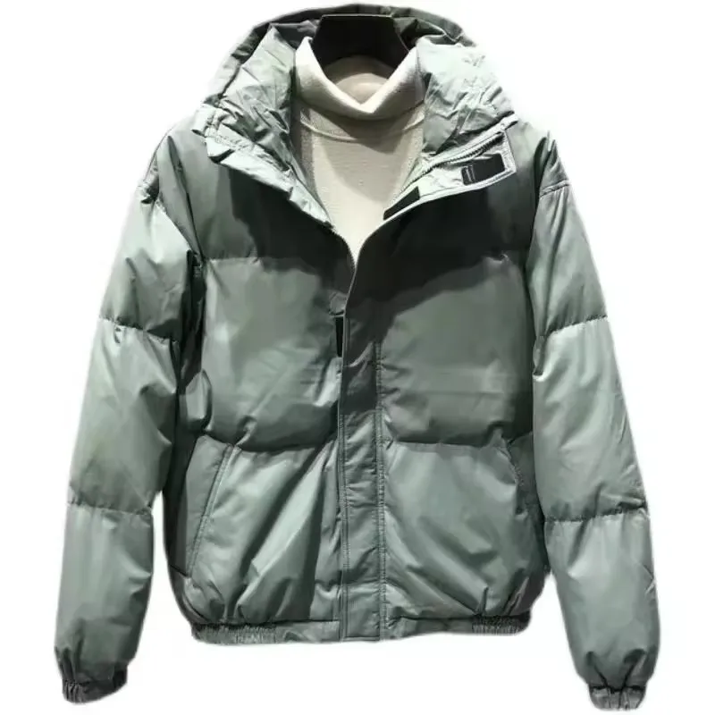 Men's Thermal Shiny Hooded Puffer Jacket Winter Coats Water-Resistant Down Coats Insulated Padded Puffy Coat