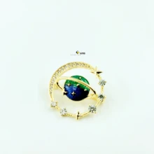 Universe badge brooch fashion design accessories coat brooch copper badge vacuum plating