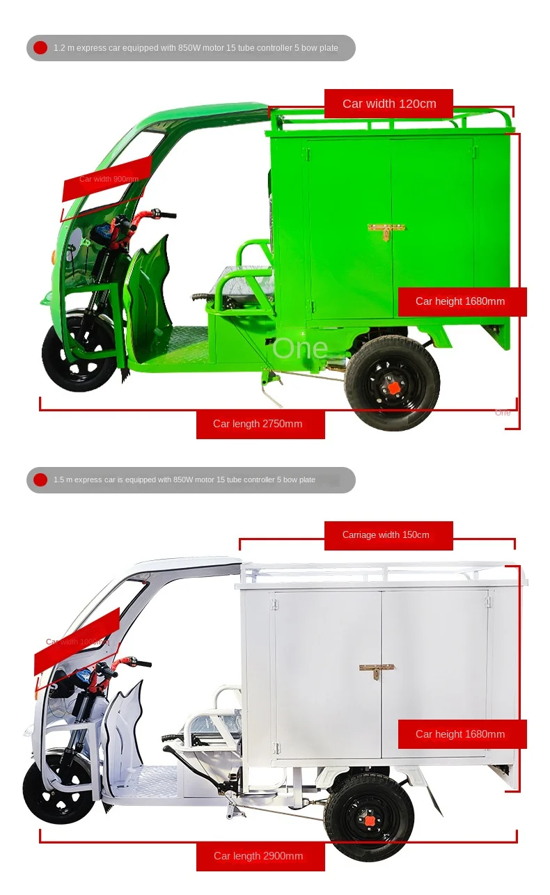 Threewheel Express Delivery Vehicle Pull Cargo Transport Delivery