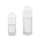 Square Bottle Cosmetic Packaging 15ml 30ml 50ml Square Airless Bottle Twist Head AS Vacuum Mist Pump