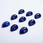 Pear High Quality Natural Blue Convex Pear Shape Lapis Lazuli Cabochon Gemstone For Inlay Ring Earring