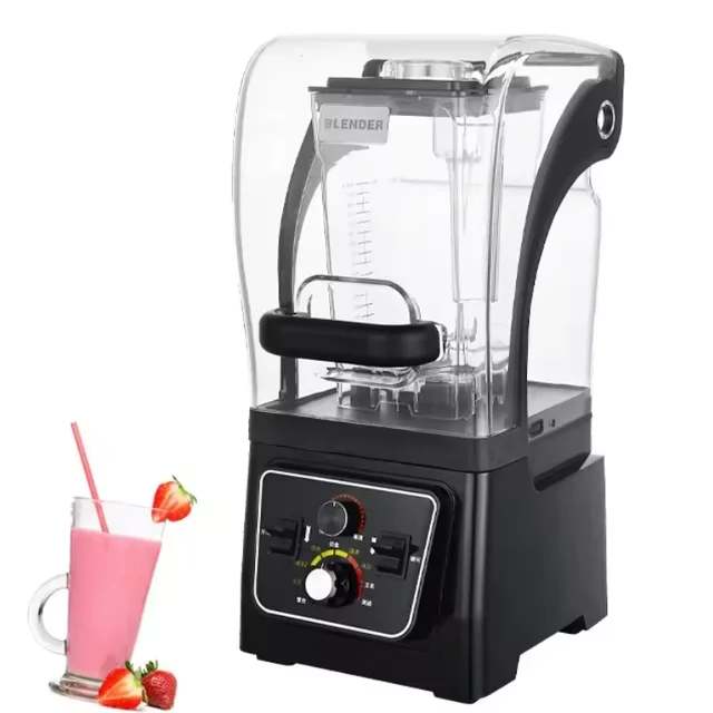 Commercial Juice Mixers High Power Electric mixers juicers noise enclosure smoothies machine