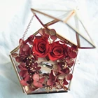Box Nordic Geometric Personalized Wedding Glass Box Glass Ring Box Custom Name Glass Jewelry Box Pentagon Geometric Ring Holder