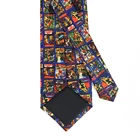 Stylish Neckties Colorful Wholesale Stylish Men Custom Comic Cover Printed 100% Quality Silk Necktie