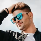Custom Printed Best Cheap Black And Blue Mirror Promotion Pc Rectangle Ideal Polarized Sunglasses Lentes De Sol De Madera