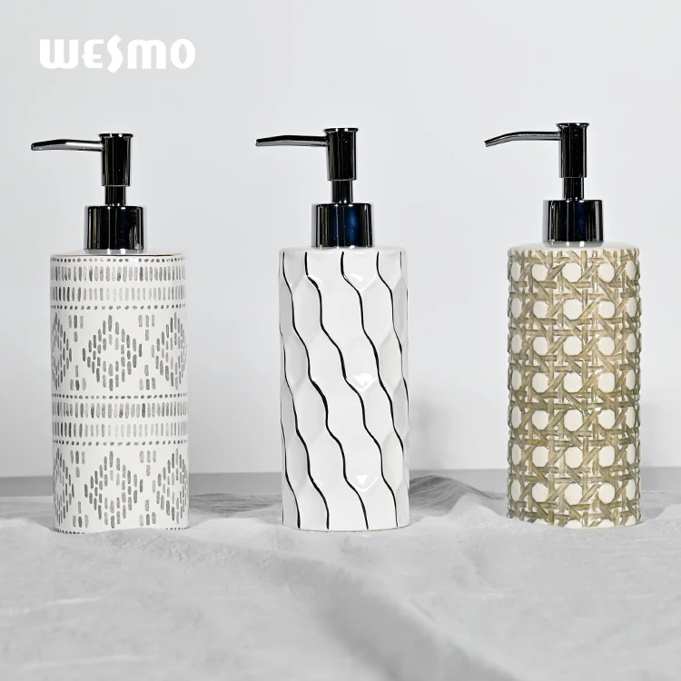 Modern Ceramic bathroom accessory washroom accessories bathroom accessories set dish soap dispenser