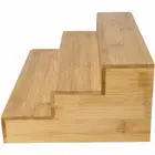 Rack Spice Rack ECO Friendly Bamboo Kitchen Storage Seasoning Holder 3 Layer Natural Color Bamboo Spice Rack