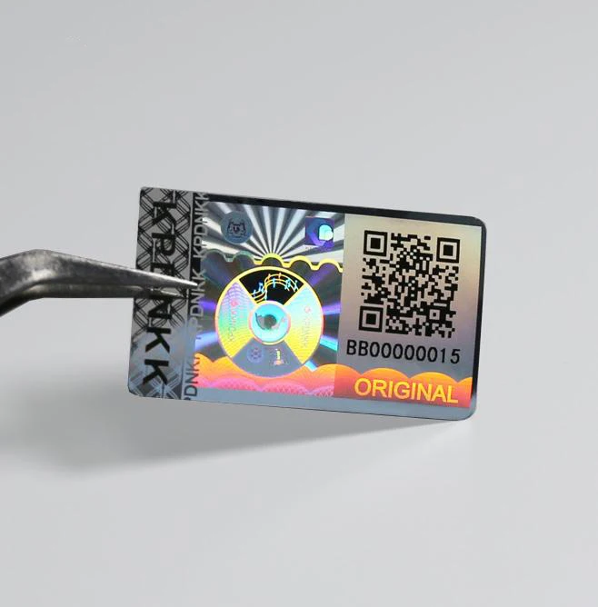 Factory Price Custom Adhesive  Rreflective Stationary Tamper Holographic Qr code Sticker Sheet