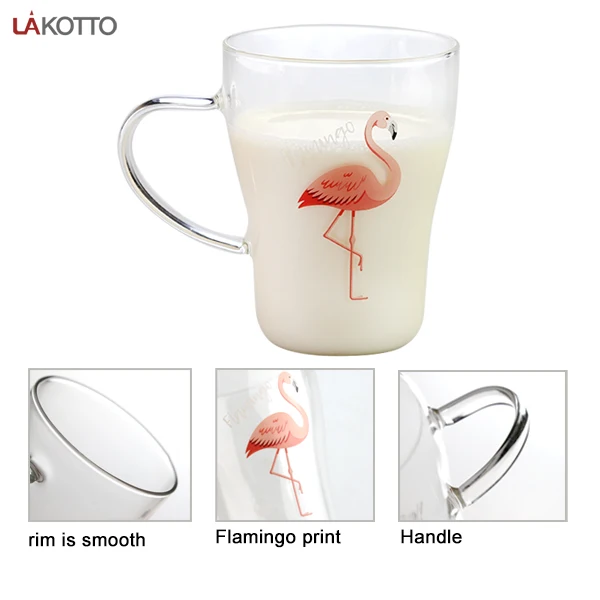 Simple and lovely decorative environment-friendly borosilicate glass mug single wall drinkware coffee glass water cup milk cup