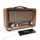 Radio Fm 2021 Newest Remote Multiband Radio Wooden Retro Radio Wireless Stereo Sound Wooden Radio AM FM SW