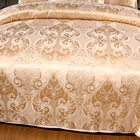 Sheets Bedding Set Classic European Style Silk Sheets Jacquard Gold Family Polyester Bedding Set