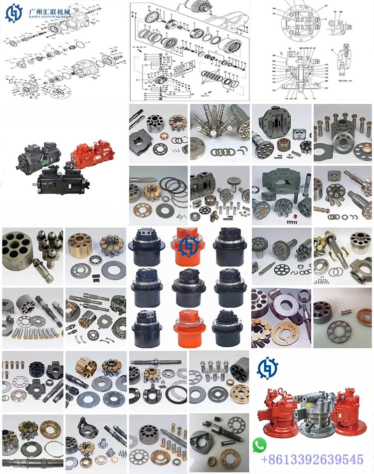 Excavator Hydraulic Pump Swing Travel Motor Parts