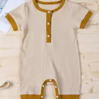 Kids Clothes DIDIBUBU 95%Cotton 5%Spandex Baby Boy Contrast Binding Tee Romper Kids Clothes Baby