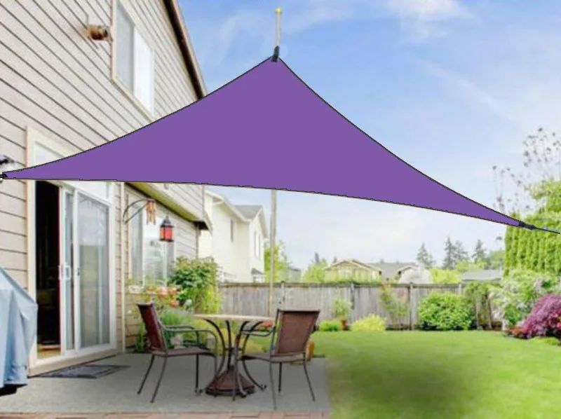 Outdoor Triangle Sun Shadow Shade Sail Garden Swimming Pool Oxford Waterproof Shade Sail