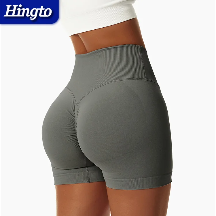 Scrunch butt women gym fitness shorts activewear shorts women yoga short high quality spandex butt lift biker short