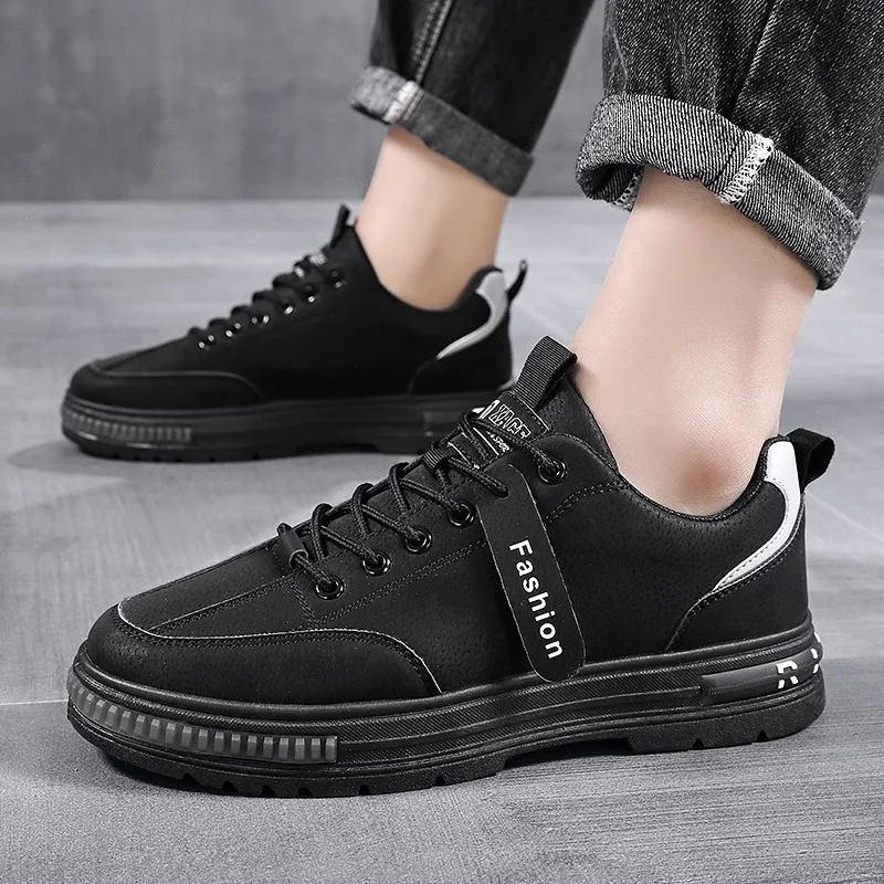 2024 Summer New Work Shoes Men Casual Trend Breathable All Korean Version Of Low-Top British Style Martin Boots Tide Shoes