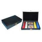 Poker Chip Chips Set Custom PU Leather Box With Travel Poker Chip Case Chips Set Storage Packaging