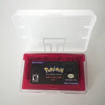 2021 Hot sale Newest 5 in 1 Video Games Card For GBA SP GB GBC Pokmon Ruby Sapphire Emerald Gold Silver