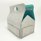 Wholesale Felt Portable Baby Diaper Bag Felt Diaper Bag Bi-color 3 Multi-pocket Mother Bag Special House Shape