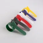 Straps Leather Custom Double Side Extension Cord Holder Hook And Loop Straps Cable Leather