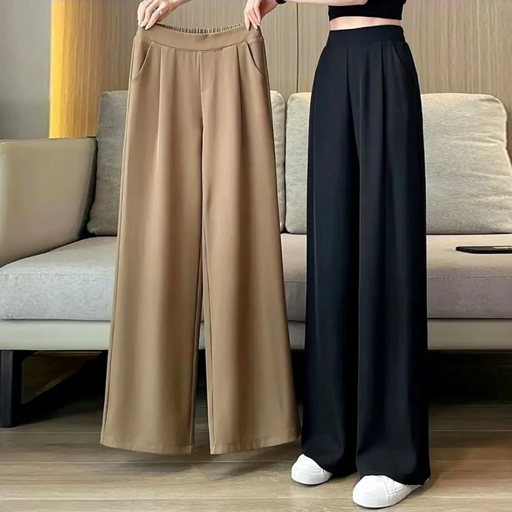 TAVIMART  -  Office Blazer Pants For Woman High Waist Straight Trousers Women Pockets Casual Full Length Pants High Sense Ladies Fashion New