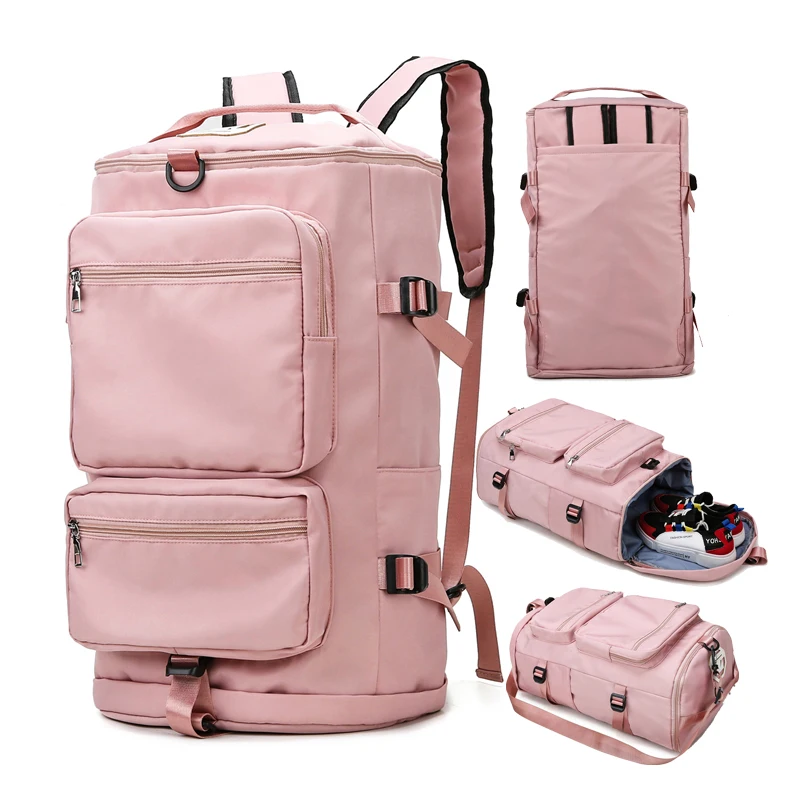 Hot selling Unisex  big size custom logo multifunction travel sport school laptop backpack sling handbag shoes duffel bag