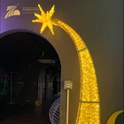 Decorative Led Led 3d Decor Light High Quality Custom Giant 3D Star Arch Street Project Decorative LED Motif Light