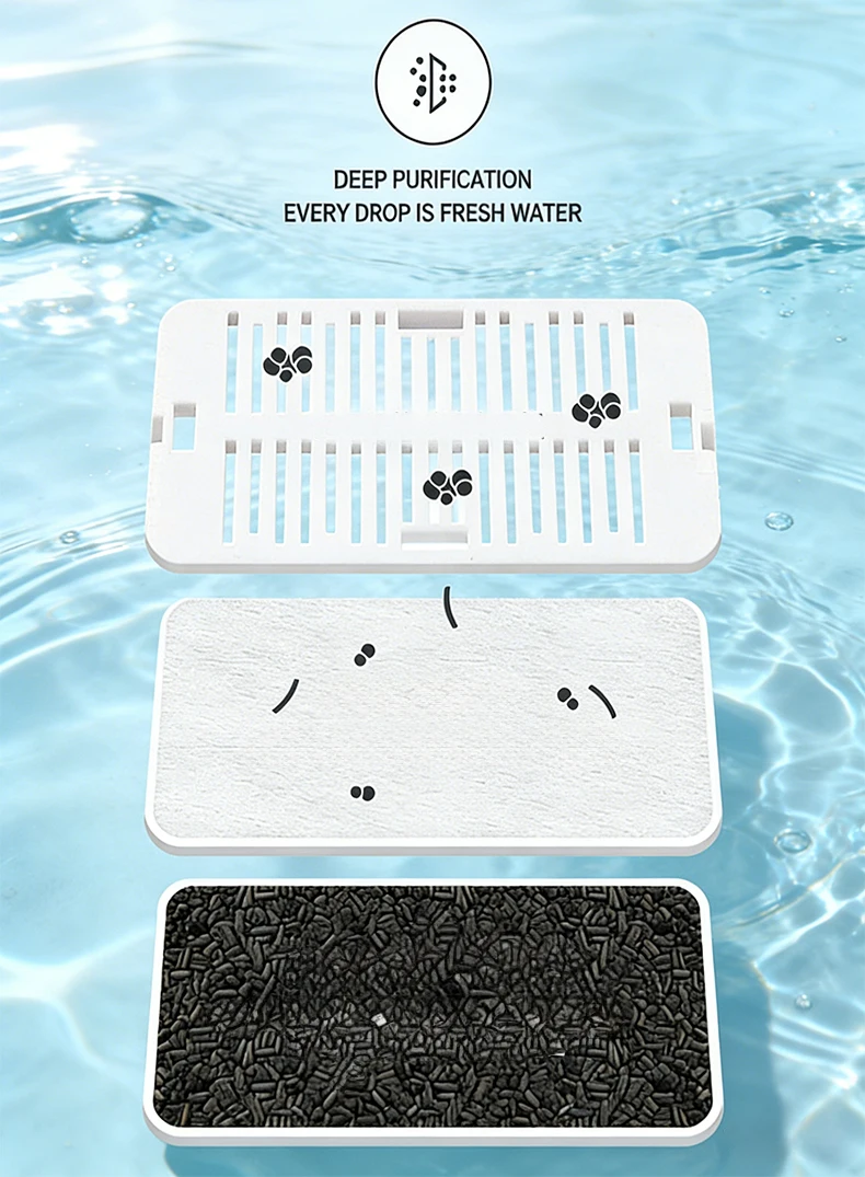 New Customizable 2.1L USB Smart Ceramic Pet Water Dispenser Silent Automatic Circulation Dog Cat Water Feeder Pet Supplies factory