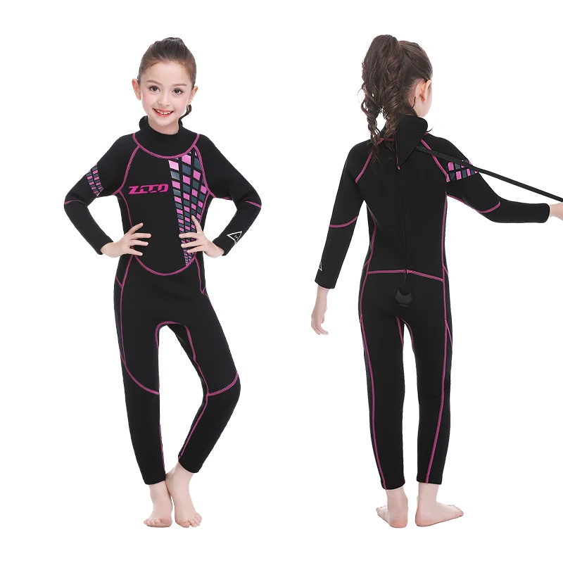 3mm Neoprene One Piece Thermal Full Long Sleeve Wet Suits Surfing Swimsuit Warm Diving Kids Wetsuit