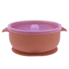 BPA Free Customized Breakfast Reusable Silicone Binaural Bowl With Lid