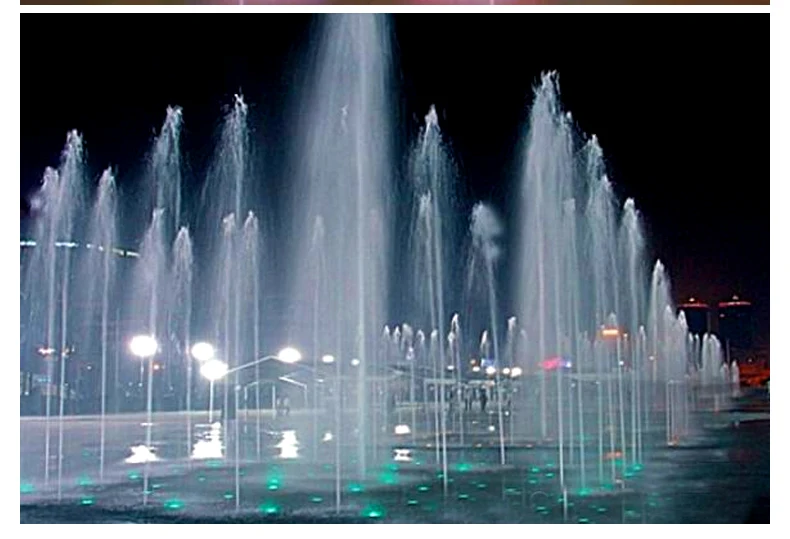 Large and Small Stainless Steel Outdoor Dry Dancing Water Fountain Nozzle with Music Easy Installation for Stone Garden Decor manufacture
